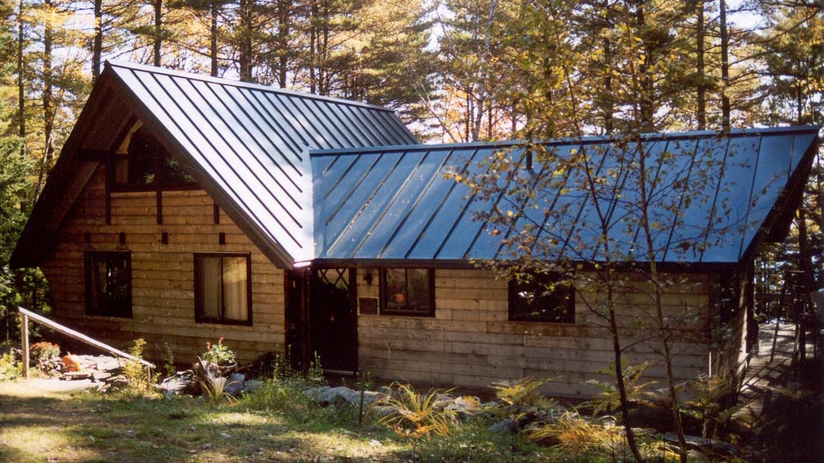 A view of the house from the uphill side. 